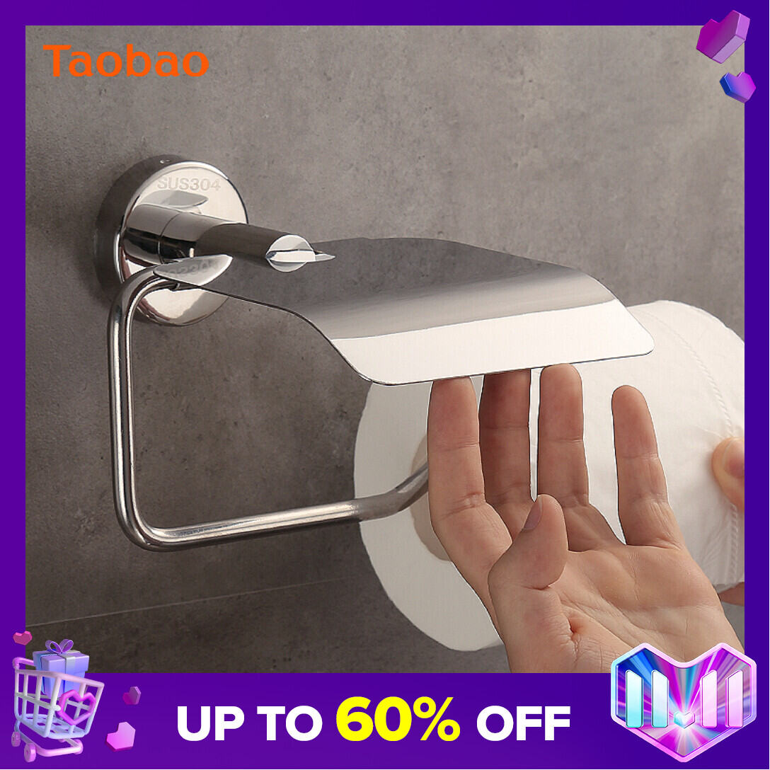 Toilet Tissue Box Toilet Sanitary Paper Box Stainless Steel Toilet Paper Box Punch-free Toilet Paper Holder Tissue Holder Roll Paper Holder