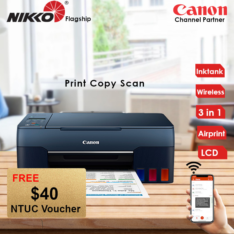 [Local Warranty] PIXMA G3060 Easy Refillable Ink Tank, Wireless, All-In-One Printer for High Volume Printing Ink tank printer G 3060 G-3060