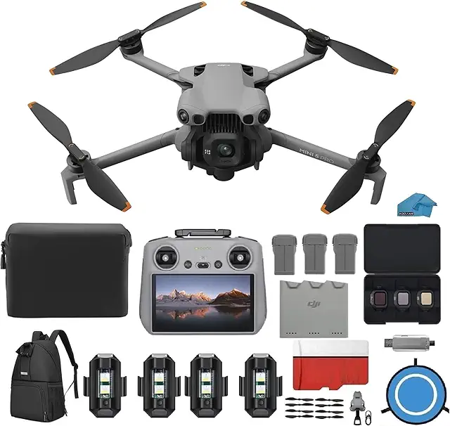 DJI Mini 5 Pro Fly More Combo with DJI RC 2 Controller (with screen), Folding Drone with Camera, 1-Inch CMOS
