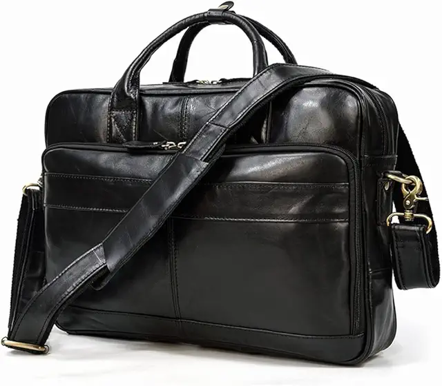 Travel Laptop Bag For Men Large Handbag Male Business Briefcase Fashion Real Cowhide Computer Shoulder Bag