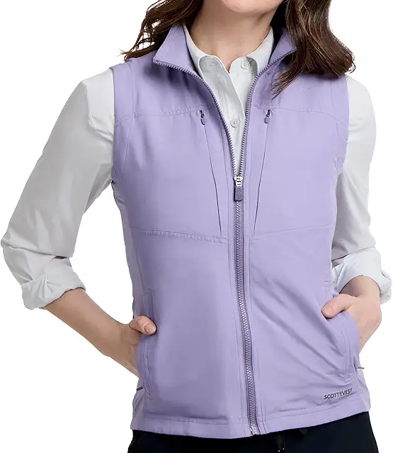 SCOTTeVEST LightEST Vest for Women - 16 Hidden Pockets - Lightweight Water Repellent for Travel & More
