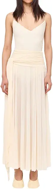 Ronny Kobo Womens Pleated Wrap INES Skirt